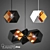 Elegant Wells Black Chandeliers 3D model small image 1