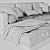 Sleek Blue Left Sectional Sofa 3D model small image 3