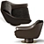 Luxurious Longhi Sol Armchair - Supreme Comfort in Style 3D model small image 2