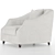 Sophisticated Dove Gray Velvet Armchair 3D model small image 1