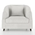 Sophisticated Dove Gray Velvet Armchair 3D model small image 2