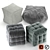 Cozy Cushion Poufs 3D model small image 1