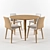 Modish Malmo Set: Chair & Table 3D model small image 2