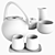 Elegant Rosenthal Teapot Set 3D model small image 2