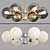 Atomic Chrome Chandelier: Midcentury Space Age Elegance 3D model small image 1