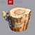 Detailed Stump 3D Model 3D model small image 1