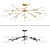 Elegance in Black & Gold: LED Chandelier 3D model small image 1