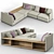 Frigerio DOMINIO: Stylish Corner Sofa with 3D Mapping 3D model small image 1