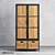 Vintage Pine Wardrobe with Metal Frame 3D model small image 2