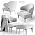 Modern Italian Armchair: Minotti Aston 3D model small image 2