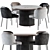 Elegance in Dining: Minotti Round Table & Chair 3D model small image 1