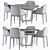 Elegant Poliform Round Table & Grace Chair 3D model small image 2