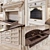 Elegant Monza Kitchen with Smeg Appliances 3D model small image 5