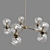 Elegant Crystal Pendant Chandelier 3D model small image 1