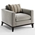 Elegant Donghia Hudson Armchair: Chic Design and Superior Comfort 3D model small image 1