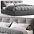 Modern Sleek Jesse Bed 3D model small image 3