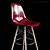 Modern Eames Bar Stools for Stylish Spaces 3D model small image 2