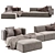 Luxurious Longhi Mi Sofa with Resilient Design 3D model small image 1