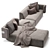 Luxurious Longhi Mi Sofa with Resilient Design 3D model small image 2