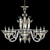 Elegant Alloro Murano Glass Chandelier 3D model small image 1