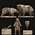 Adorable Bear Decor Set 3D model small image 1