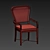 Elegant Dining Chair with Cushioned Upholstery 3D model small image 2