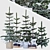 Scandi Christmas Tree Set 3D model small image 1