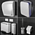 Title: White Bathroom Accessories Set 3D model small image 2