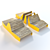 Nordic Sun Bench Set 3D model small image 2