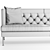 Classic Heritage Fabric Sofa 3D model small image 3