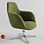 Elegant Fabric Lounger Chair 3D model small image 1