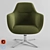 Elegant Fabric Lounger Chair 3D model small image 2