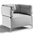 Modern Leather Armchair by Calligaris 3D model small image 3