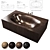 ALEGNA Laguna Wooden Bath 3D model small image 1