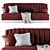 Cozy Red Hairy Sofa 3D model small image 2