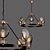 Industrial Bar Chandelier: Stylish Loft Lighting 3D model small image 1