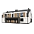 Modern Twin House Design Kit 3D model small image 1
