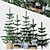 Scandi-Style Christmas Tree Set: 5 Sizes 3D model small image 1