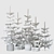 Scandi-Style Christmas Tree Set: 5 Sizes 3D model small image 3