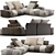 Contemporary Saba Pixel Sofa 3D model small image 1