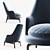 Modern Flexform Leda Armchair 3D model small image 2