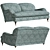 Ralph Lauren Homes SOMERVILLE Loveseat: Elegant, Cozy, and Stylish 3D model small image 1