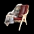 Luxury Fur Accent Armchair 3D model small image 2