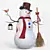 Charming Snowman Sculpture 3D model small image 1