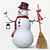 Charming Snowman Sculpture 3D model small image 2