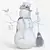 Charming Snowman Sculpture 3D model small image 3