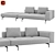 Amsterdam Luxe Gray Sofa 3D model small image 1