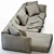 Modular Edmond Sofa by Flexform 3D model small image 5