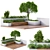 Rooftop Oasis: Garden Seating Set 3D model small image 1