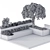 Rooftop Oasis: Garden Seating Set 3D model small image 2